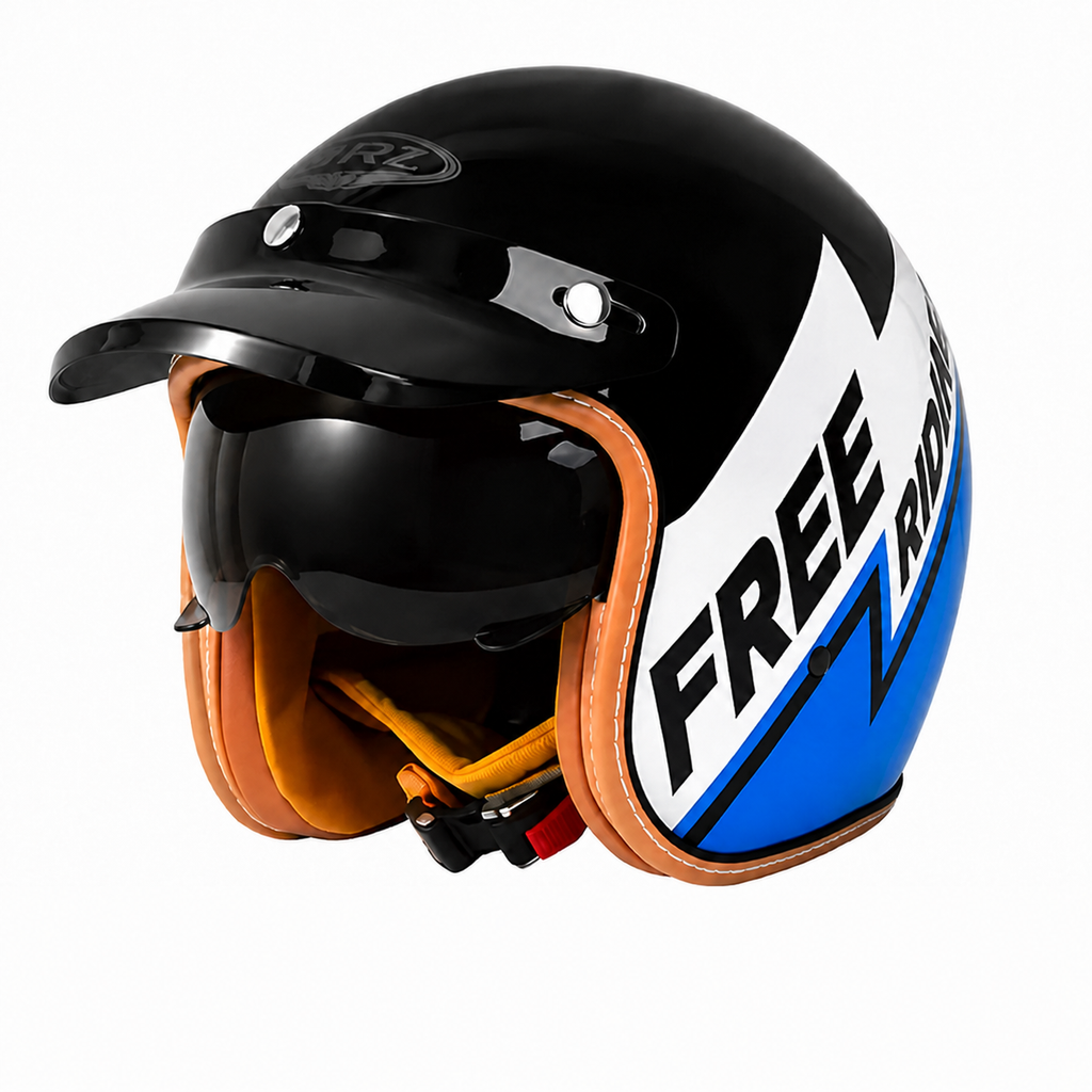 The Street King - Vintage Open Face Helmet - DOT & ECE Approved
