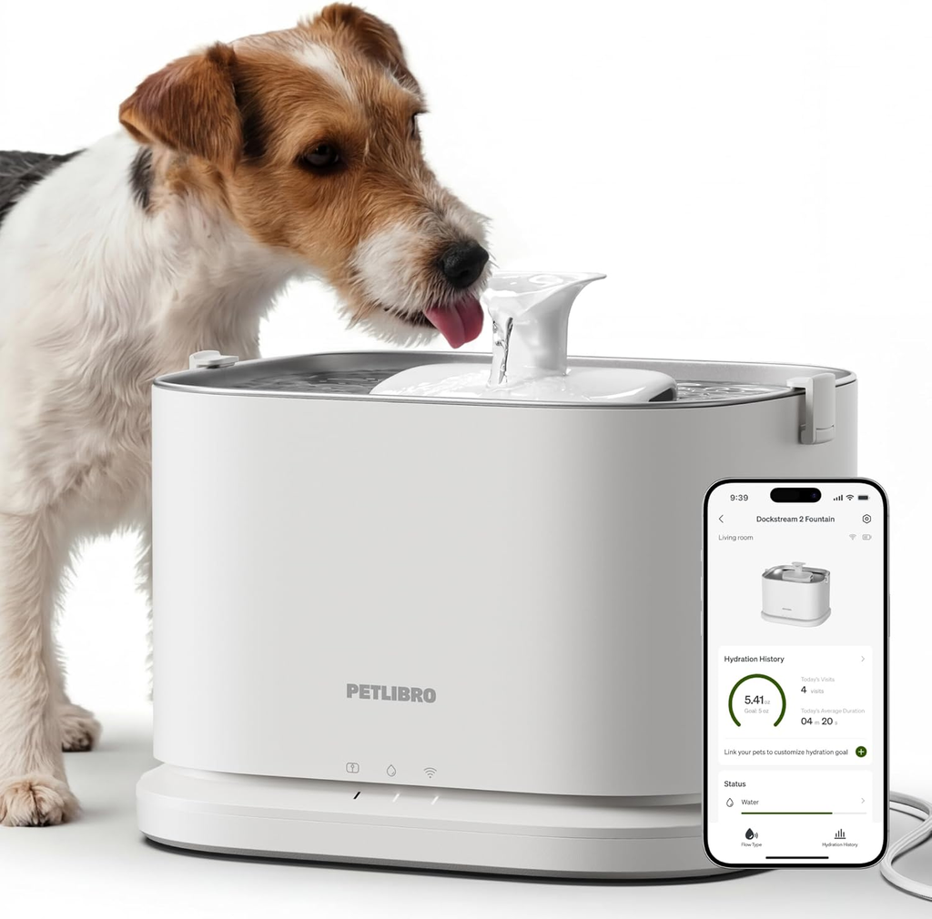 Dog Water Fountain Stainless Steel Smart App 3L Automatic Pet Fountain