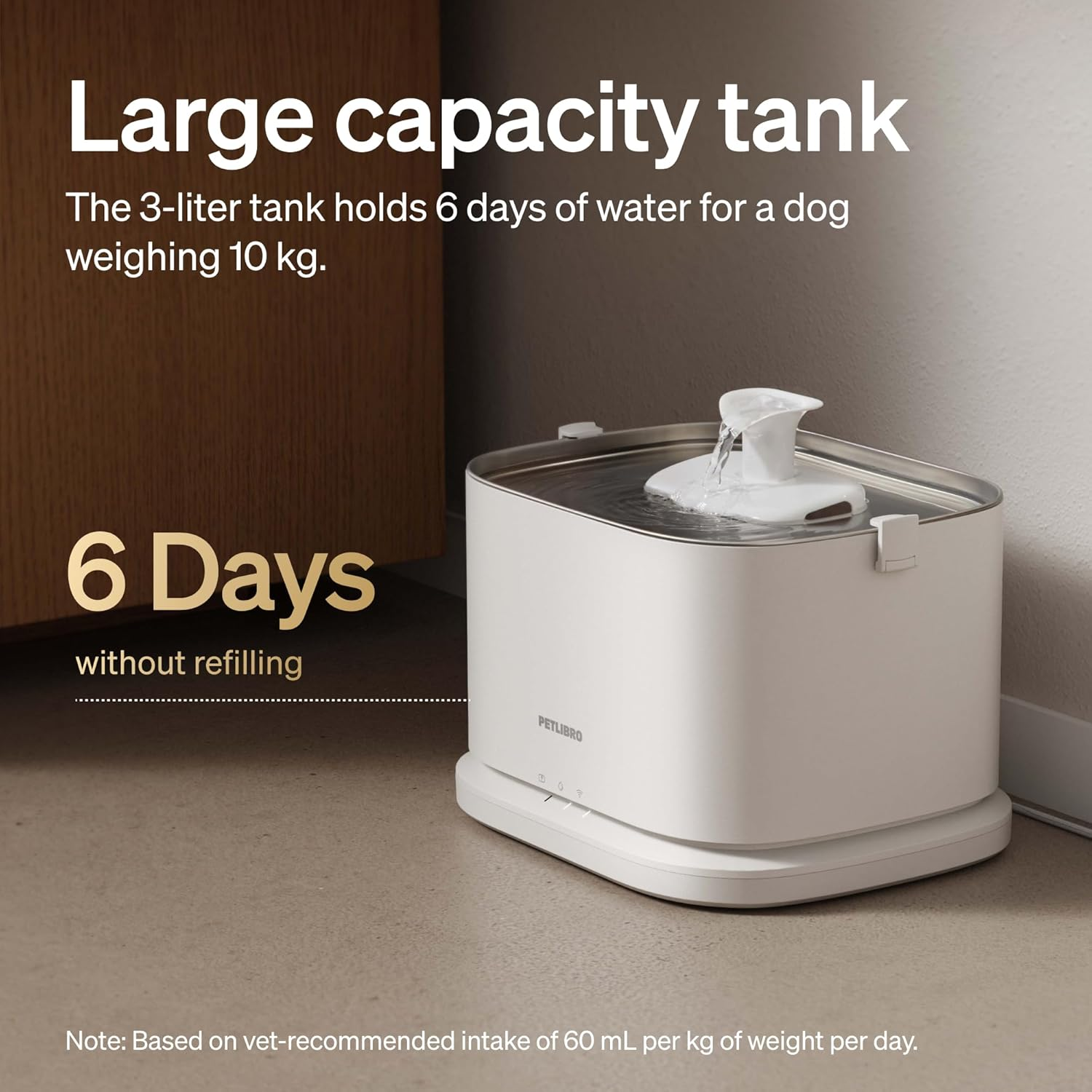Dog Water Fountain Stainless Steel Smart App 3L Automatic Pet Fountain