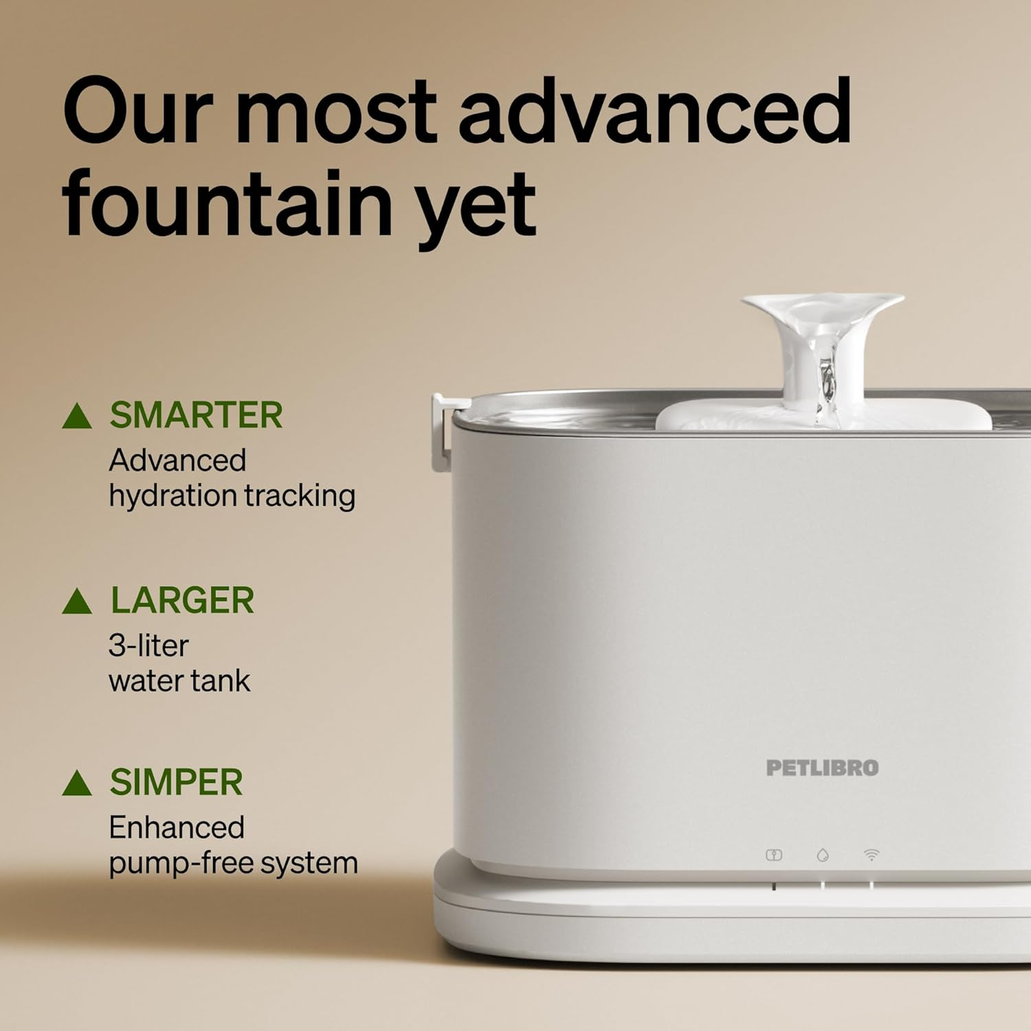 Dog Water Fountain Stainless Steel Smart App 3L Automatic Pet Fountain